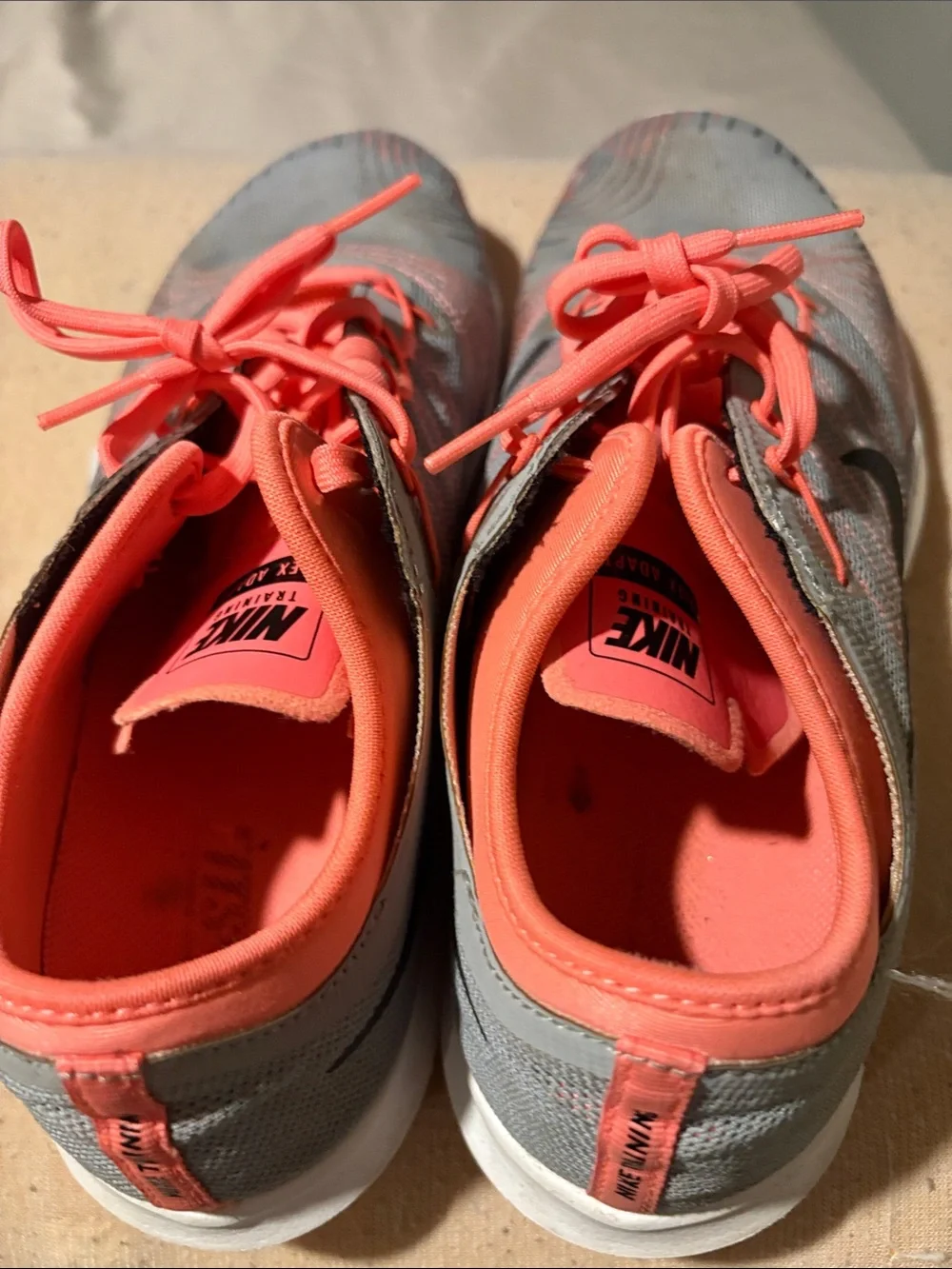 Nike Kids Sneakers in Gray and Coral Pink